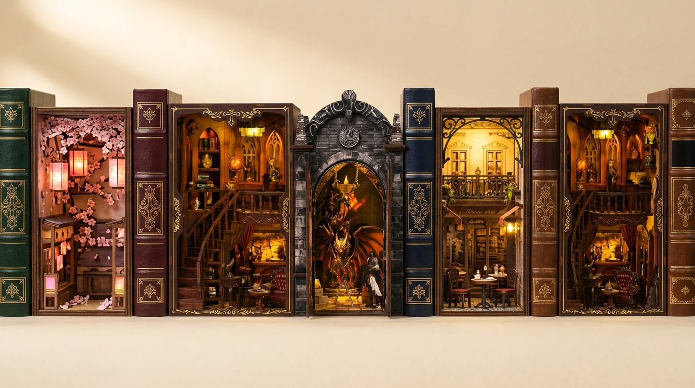 Top 10 meilleurs book nooks 2026 · classement Nookora japonais magie fantasy bibliothèque café