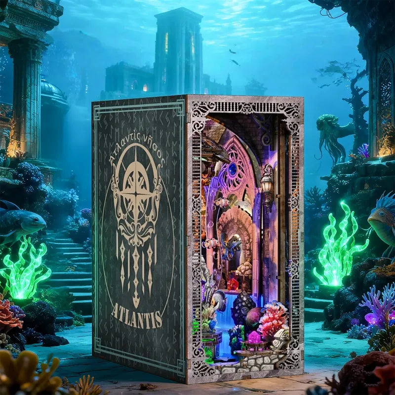 Atlantide Engloutie · book nook fantasy, mythologie miniature à construire · Nookora