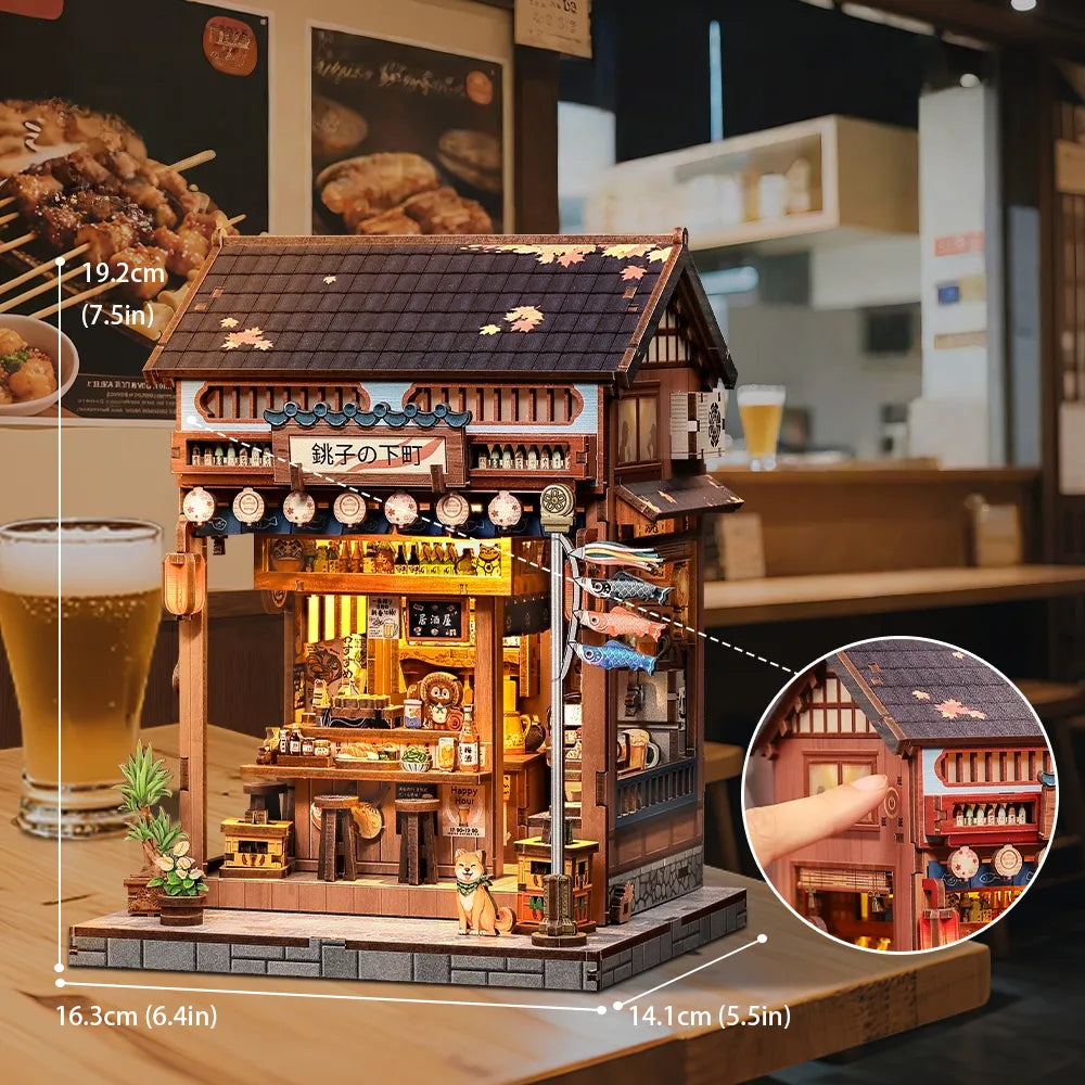 Choshi no Shitamachi · Vieille Ville Japonaise · kit book nook amour, animaux · Nookora atelier français