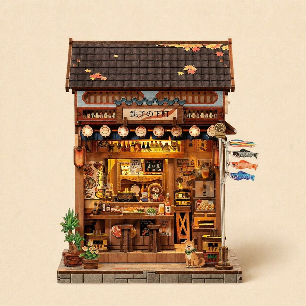 Book Nook - Choshi no Shitamachi · Vieille Ville Japonaise · book nook japonais · packshot premium · Nookora