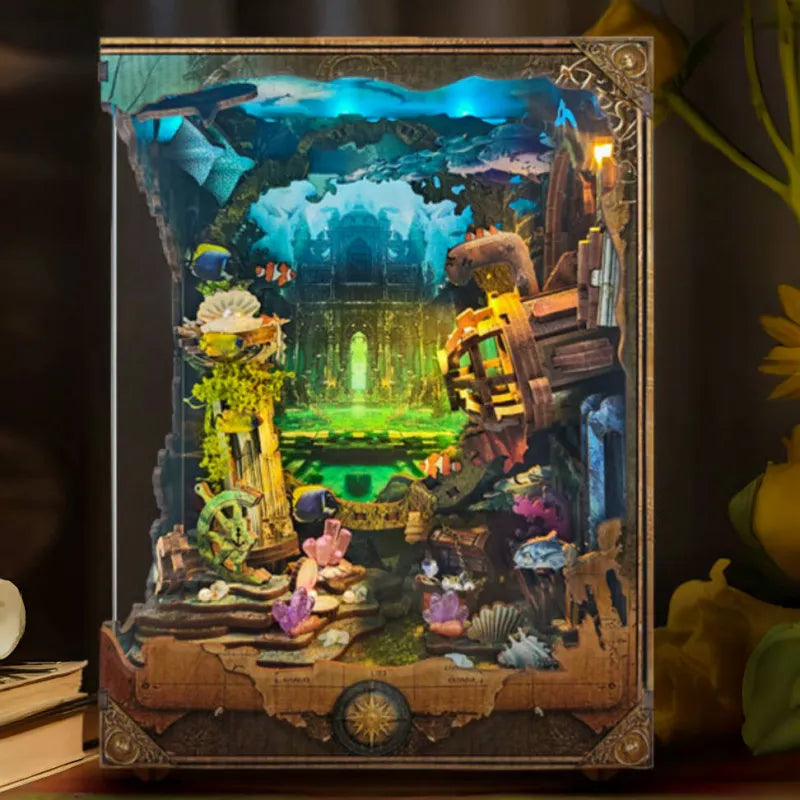 Découverte d'Atlanta · kit book nook astronomie, bibliotheque · Nookora atelier français