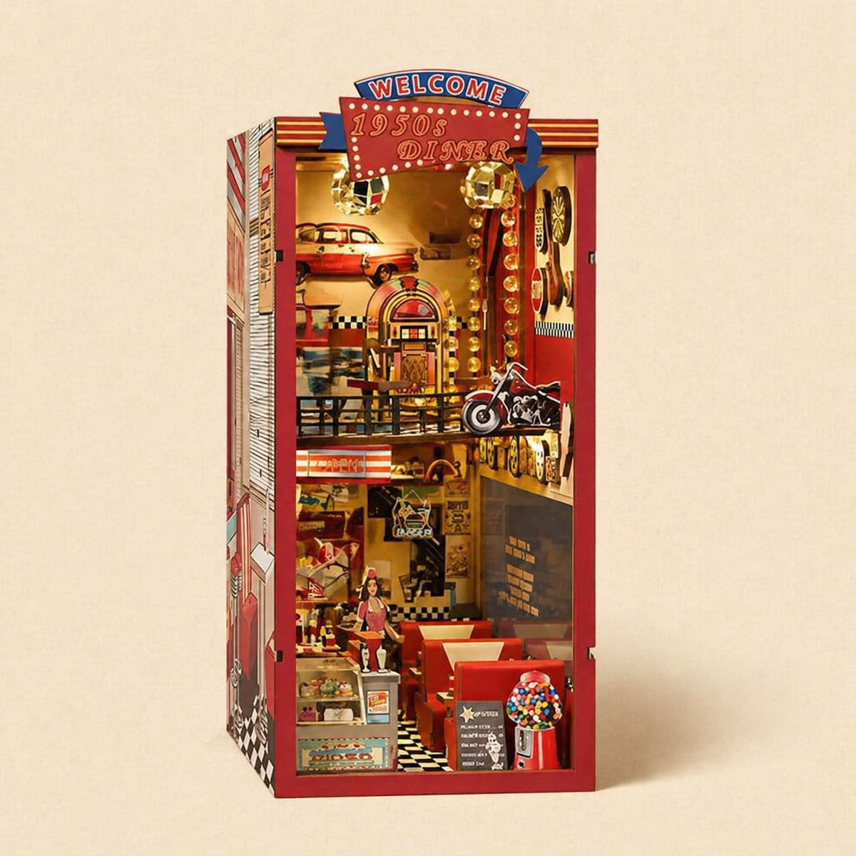 Book Nook - Diner des Années 50 · book nook café · packshot premium · Nookora