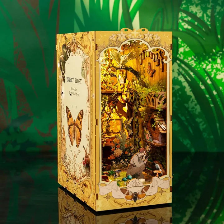 Histoires d'Insectes · book nook amour, animaux miniature à construire · Nookora