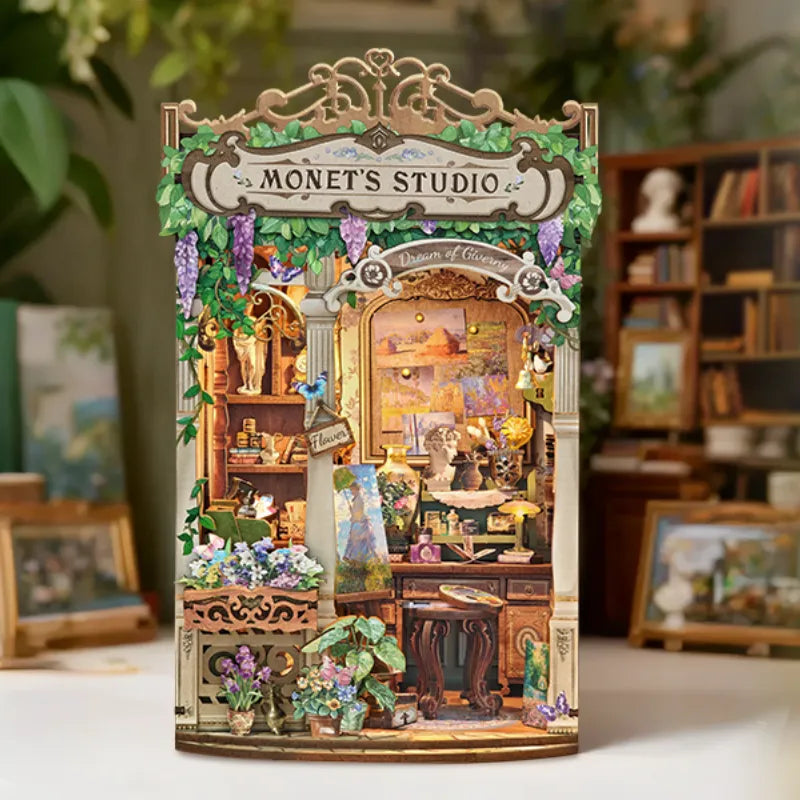 Impression de Monet · book nook art, jardin miniature à construire · Nookora