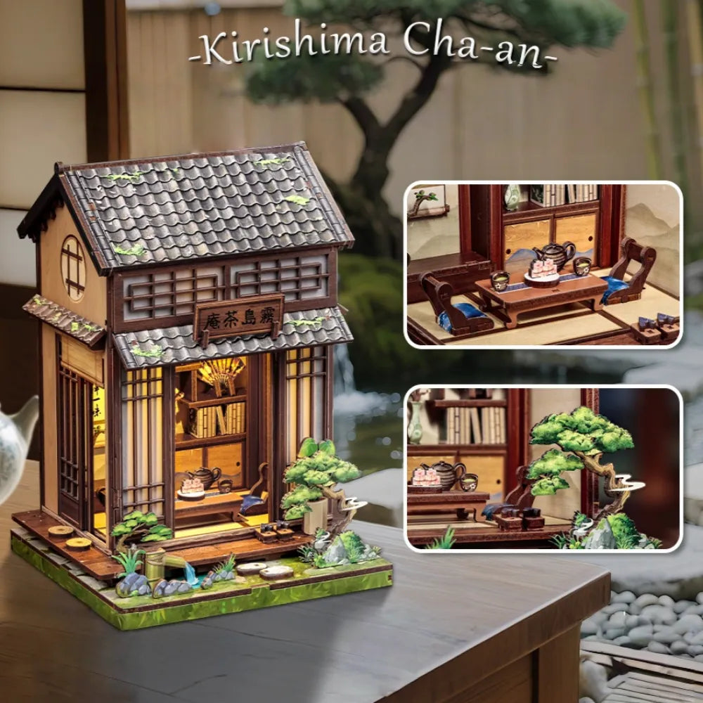 Kirishima Cha-an · Maison de Thé · kit book nook astronomie, bibliotheque · Nookora atelier français