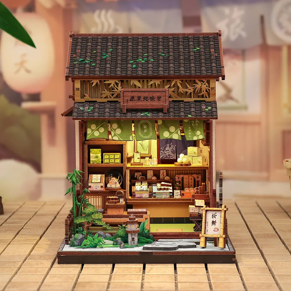 Kurihara · Salon de Thé Japonais · book nook amour, astronomie miniature à construire · Nookora
