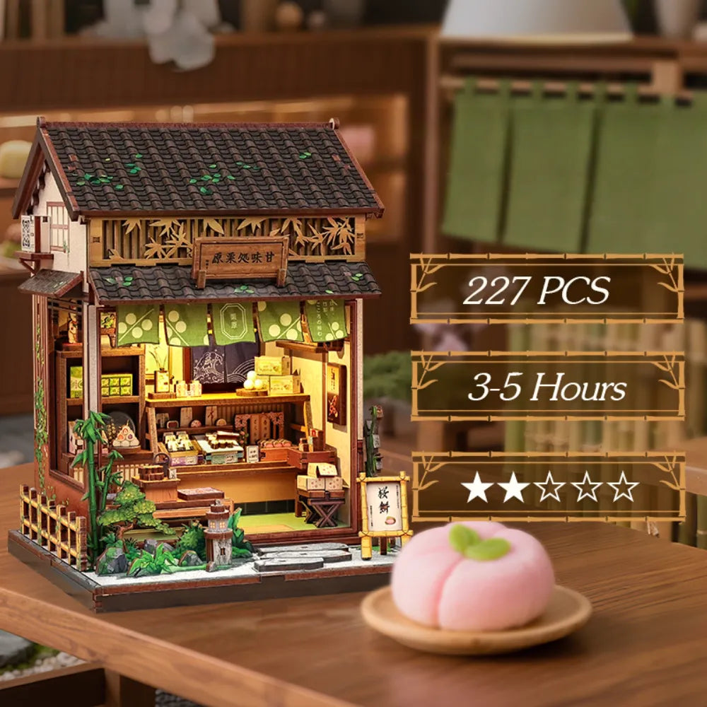 Kurihara · Salon de Thé Japonais · kit book nook amour, astronomie · Nookora atelier français
