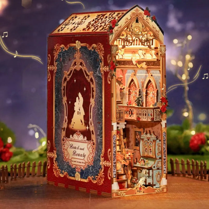La Belle et la Bête · book nook amour, asie miniature à construire · Nookora