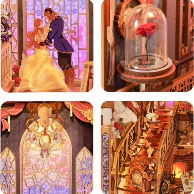 Book Nook - La Belle et la Bête · book nook · Nookora