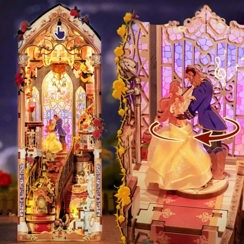 Book Nook - La Belle et la Bête · book nook · Nookora
