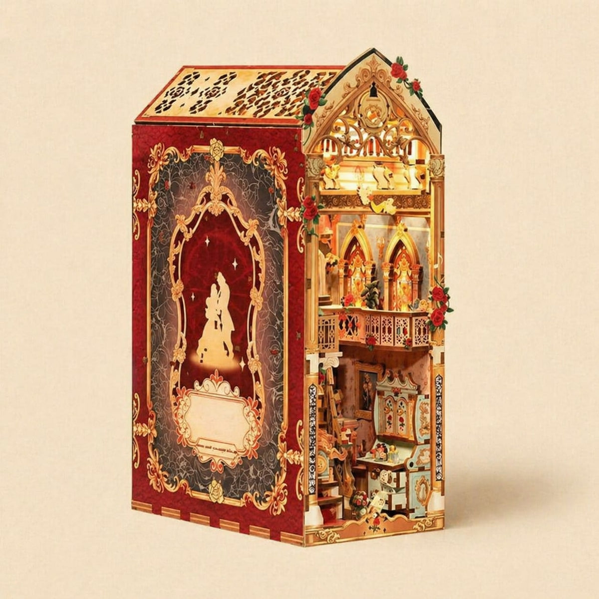 Book Nook - La Belle et la Bête · book nook japonais · packshot premium · Nookora