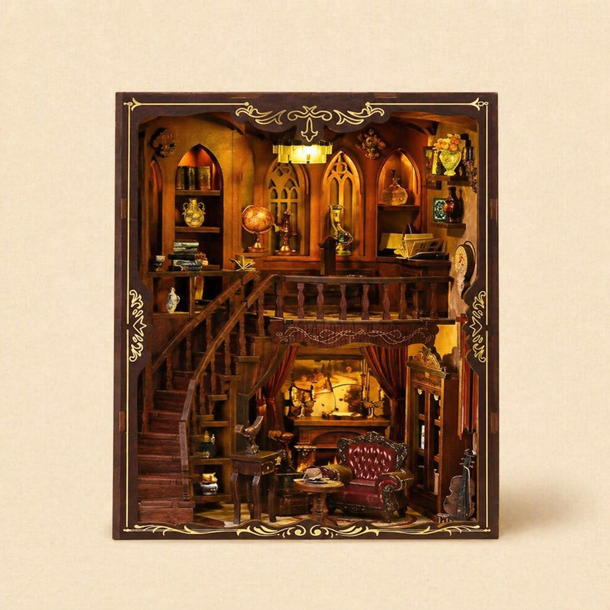 Book Nook - La Bibliothèque Borgesienne · book nook bibliothèque · packshot premium · Nookora