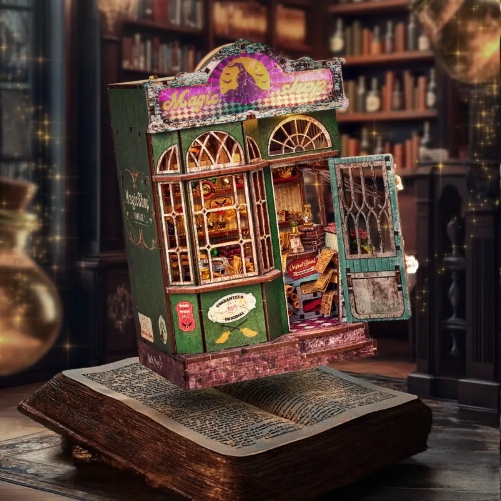 La Boutique Magique · book nook astronomie, bibliotheque miniature à construire · Nookora