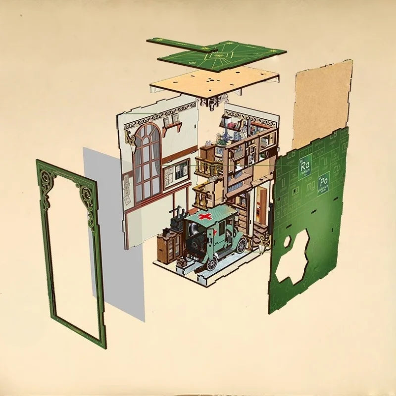 Book Nook - La Dame au Radium · Marie Curie · book nook · Nookora