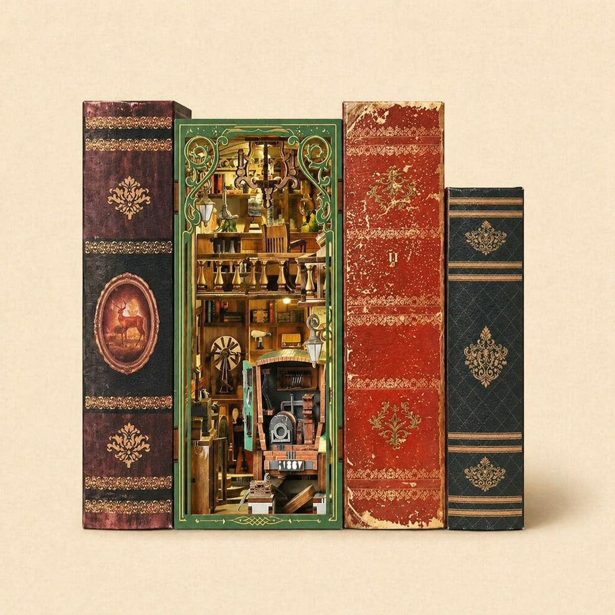 Book Nook - La Dame au Radium · Marie Curie · book nook japonais · packshot premium · Nookora