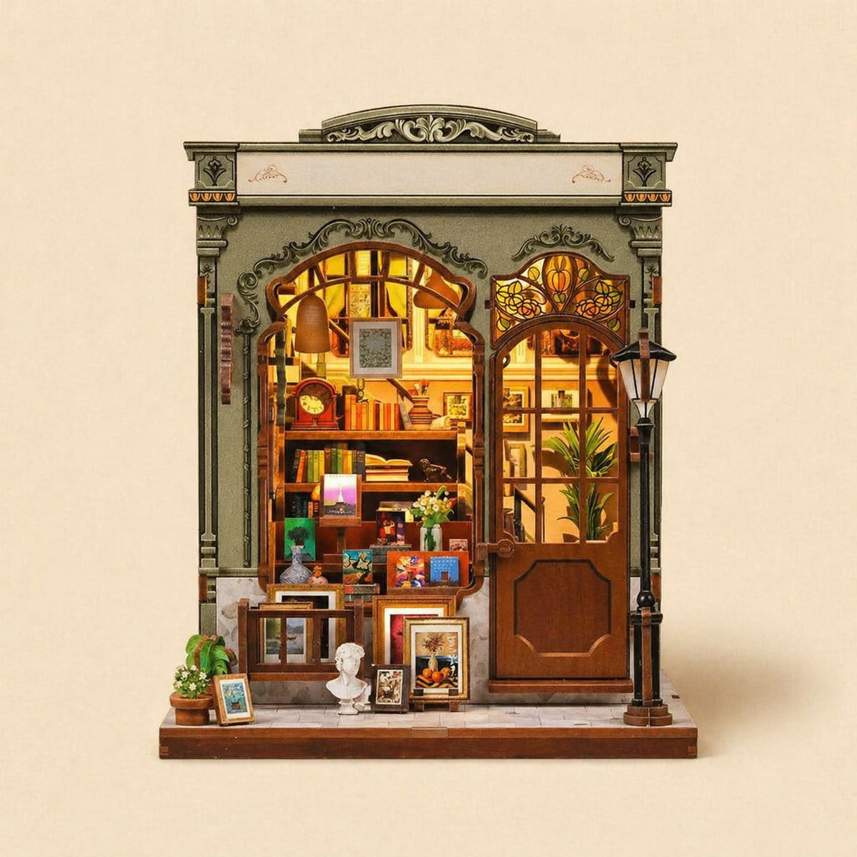 Book Nook - La Galerie-Librairie · maison miniature · book nook café · packshot premium · Nookora