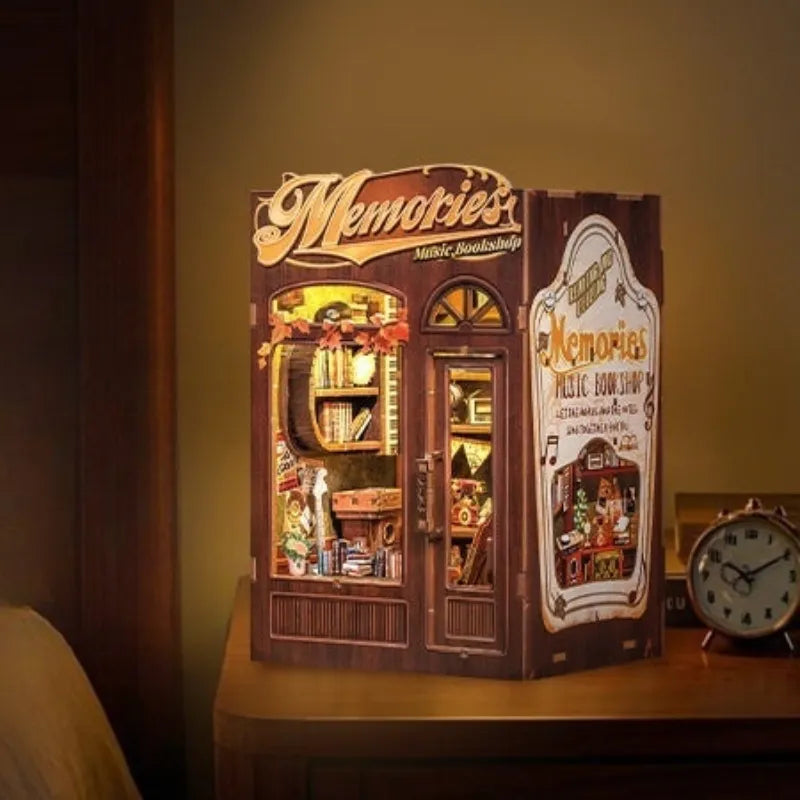 La Librairie Musicale des Souvenirs · kit book nook astronomie, bibliotheque · Nookora atelier français
