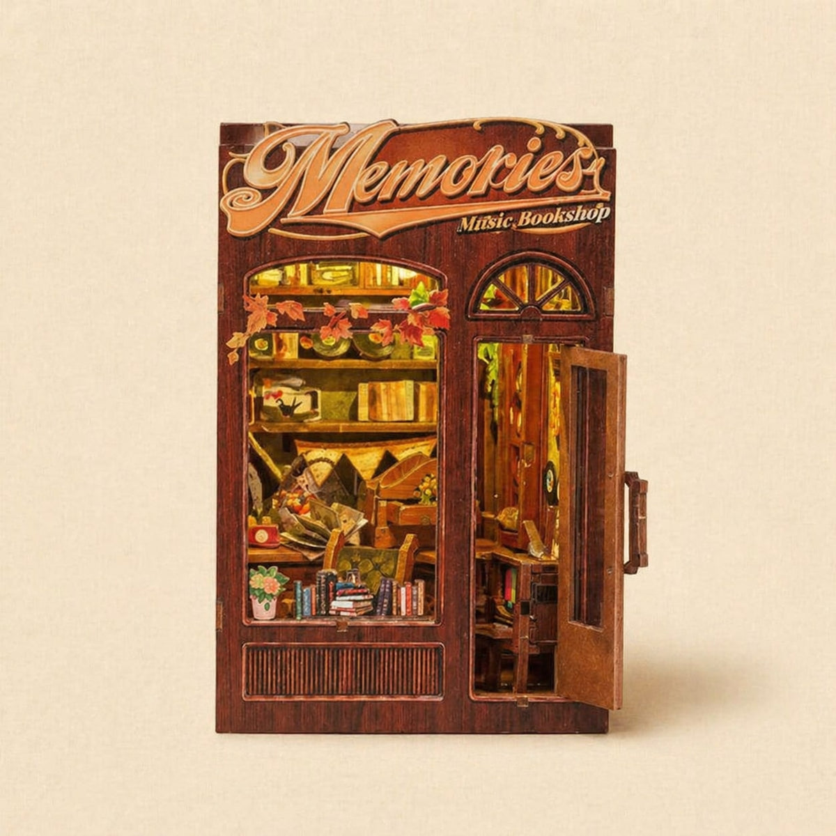 Book Nook - La Librairie Musicale des Souvenirs · book nook bibliothèque · packshot premium · Nookora