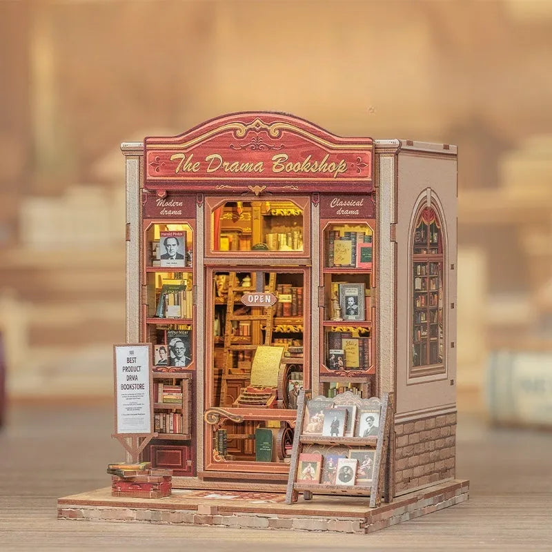 Book Nook - La Librairie Théâtrale · maison miniature · book nook · Nookora