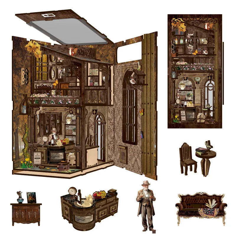 Book Nook - La Maison-Café Sérénité · book nook · Nookora