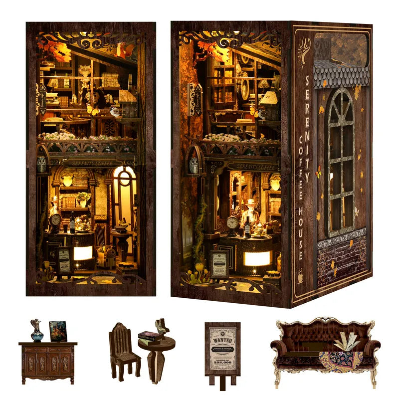 Book Nook - La Maison-Café Sérénité · book nook · Nookora