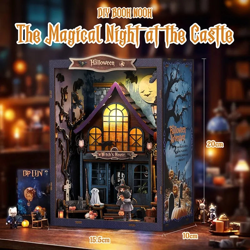 La Nuit Magique du Château · book nook animaux, asie miniature à construire · Nookora