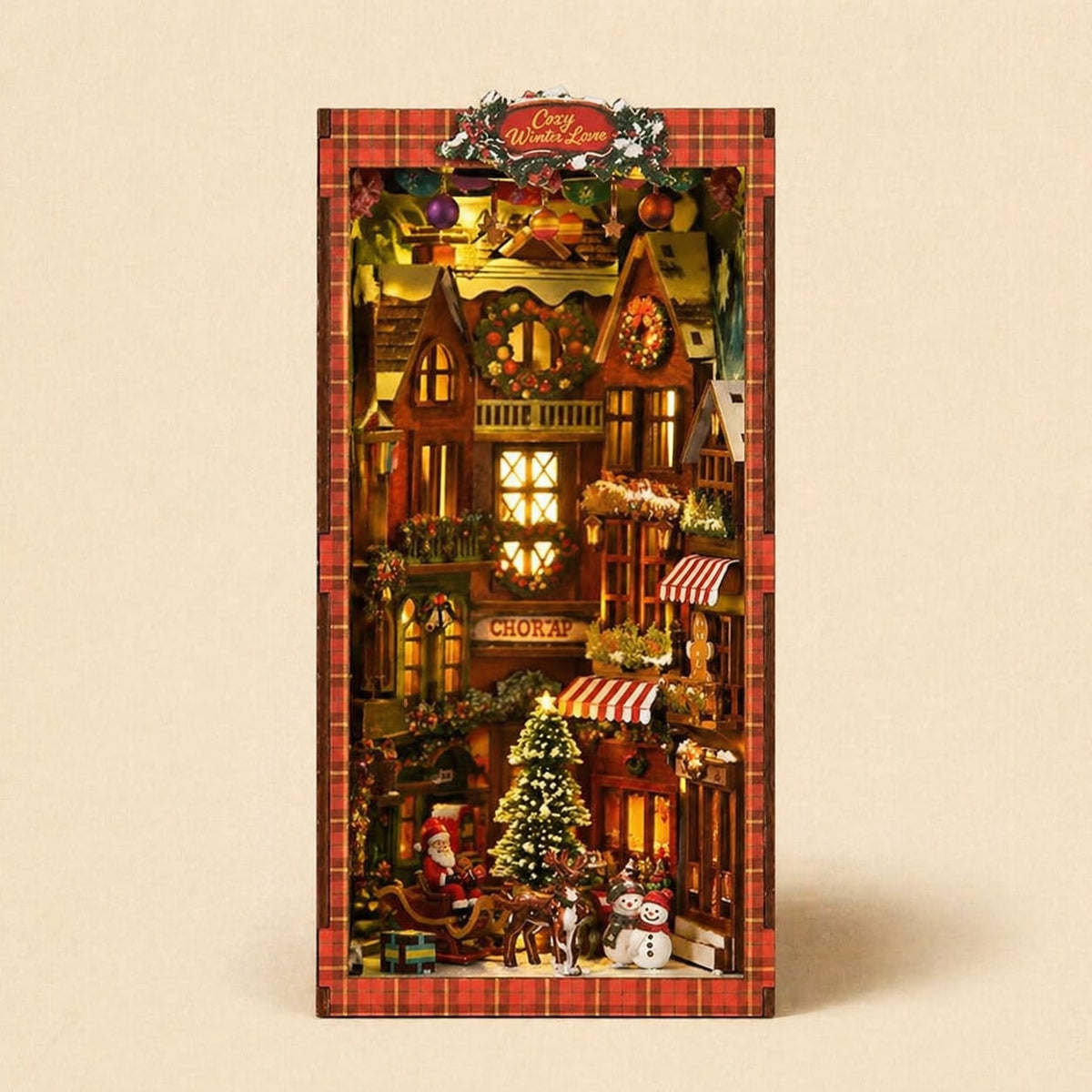 Book Nook - La Ruelle de Noël · book nook japonais · packshot premium · Nookora