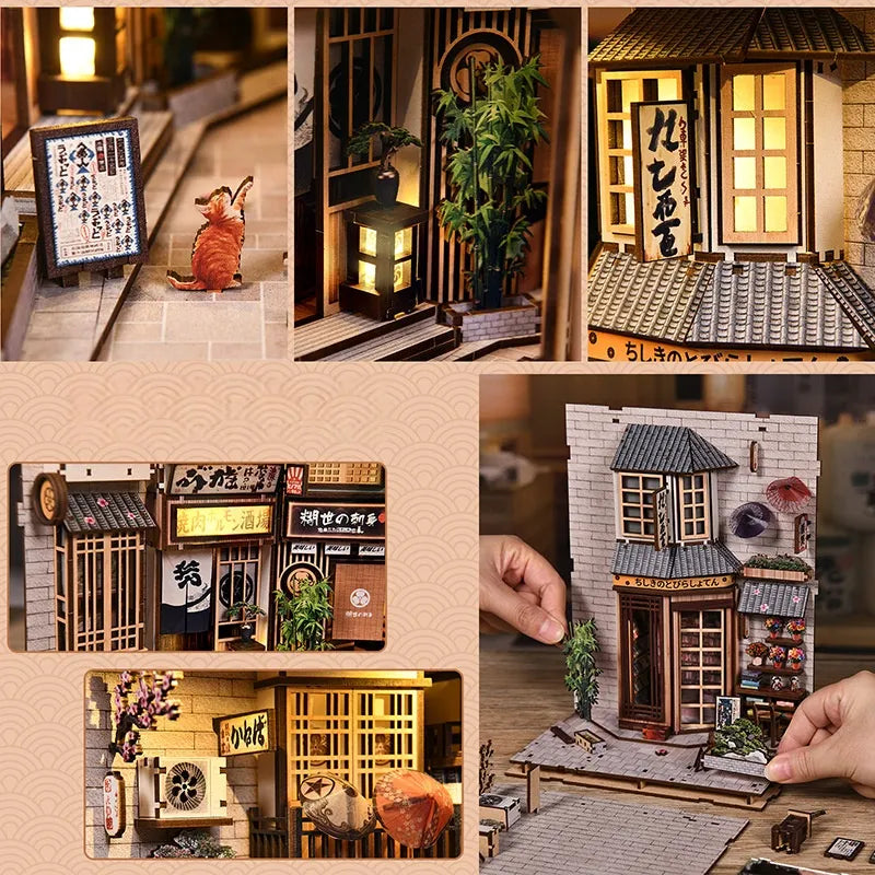 Book Nook - La Ruelle qui Attend le Chat · book nook · Nookora