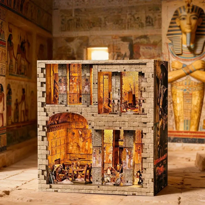La Tombe du Pharaon · book nook egypte, mythologie miniature à construire · Nookora
