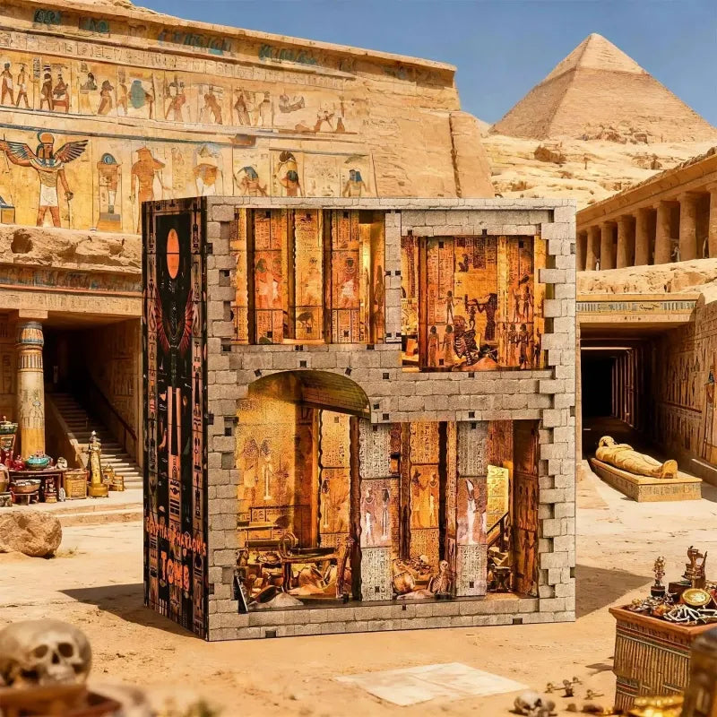 La Tombe du Pharaon · kit book nook egypte, mythologie · Nookora atelier français