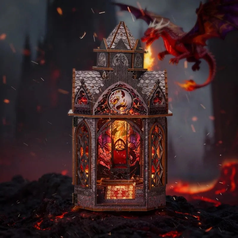 La Tour du Wyrm · Fourth Wing · book nook asie, astronomie miniature à construire · Nookora