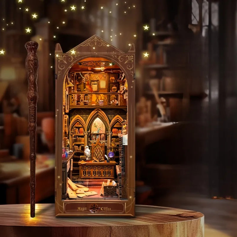 Le Bureau du Sorcier · book nook harry-potter-style, magic miniature à construire · Nookora
