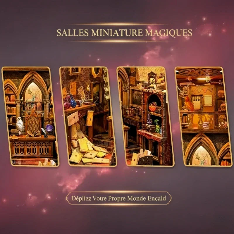 Book Nook - Le Bureau du Sorcier · book nook · Nookora
