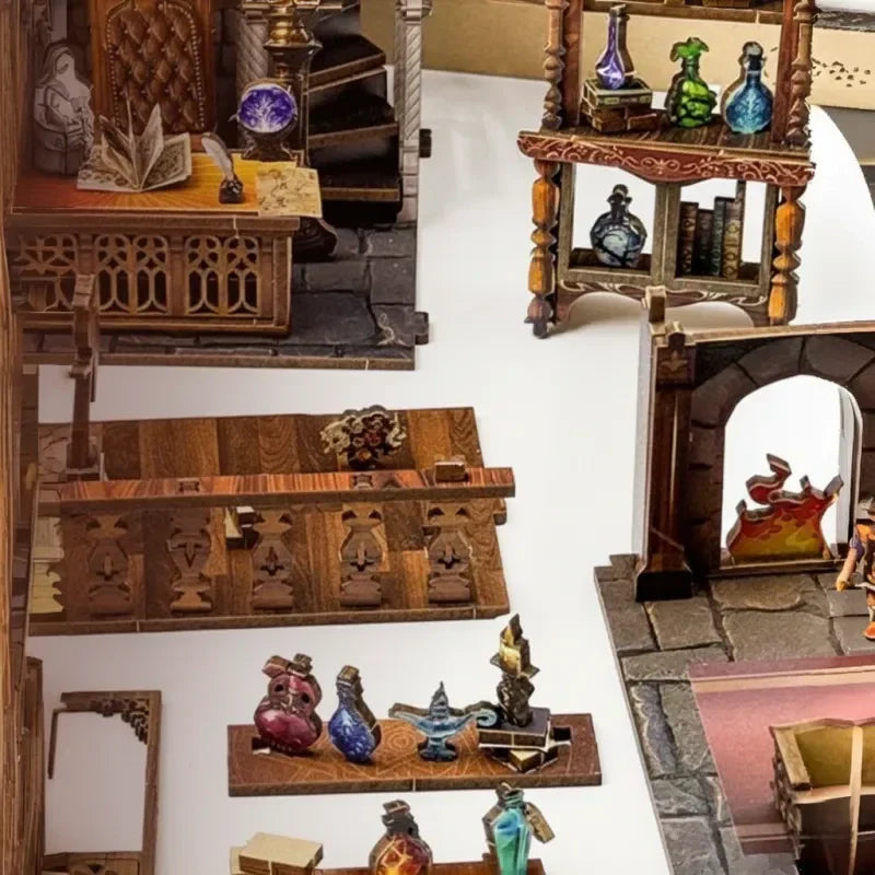 Book Nook - Le Bureau du Sorcier · book nook · Nookora