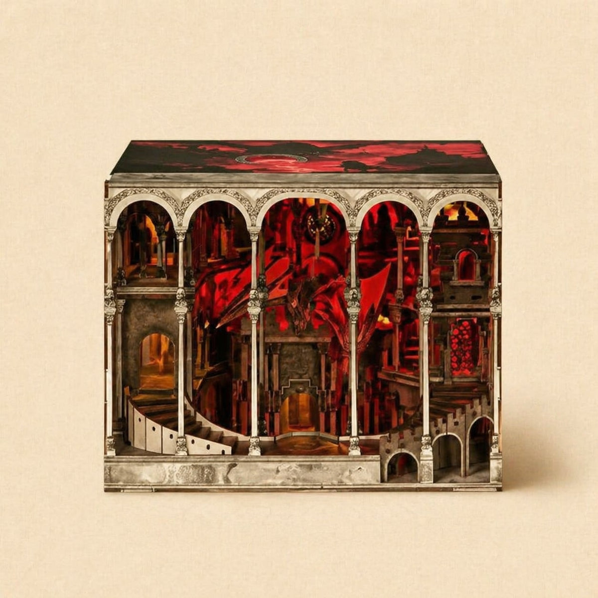 Book Nook - Le Château des Braises · Fourth Wing · book nook magie · packshot premium · Nookora