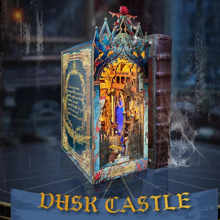 Le Château du Crépuscule · book nook amour, animaux miniature à construire · Nookora
