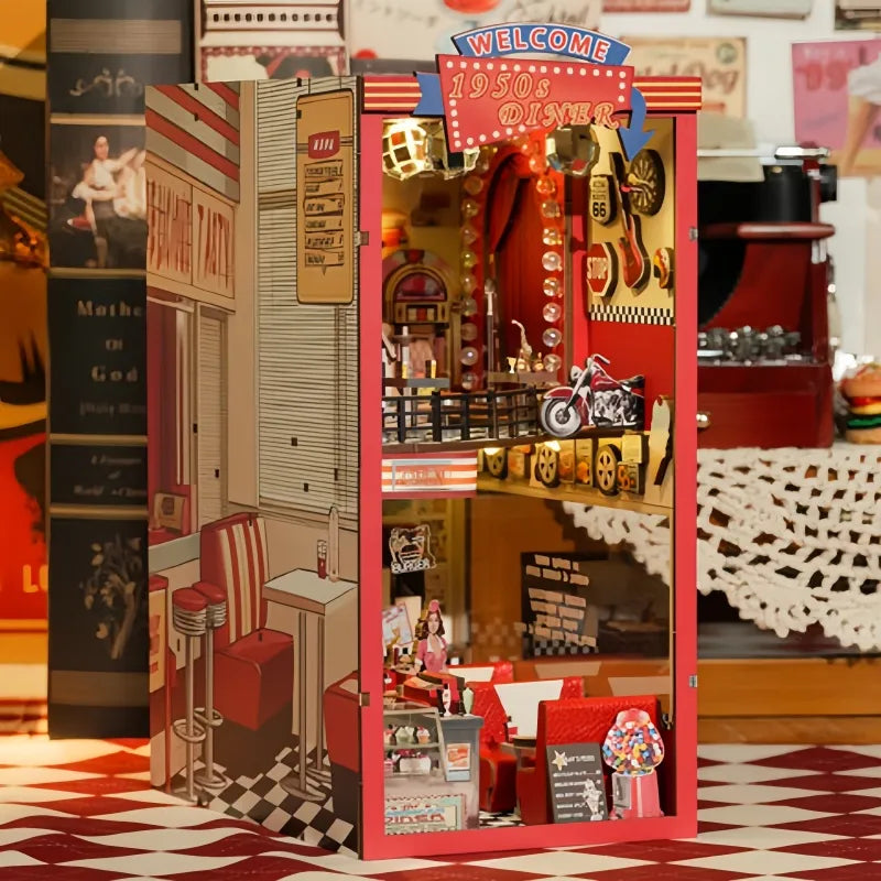 Le Diner Américain · kit book nook americain, vintage · Nookora atelier français