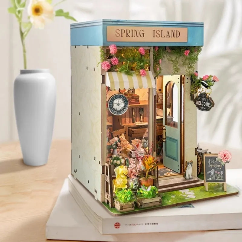 Book Nook - Le Fleuriste de l'Île du Printemps · book nook · Nookora