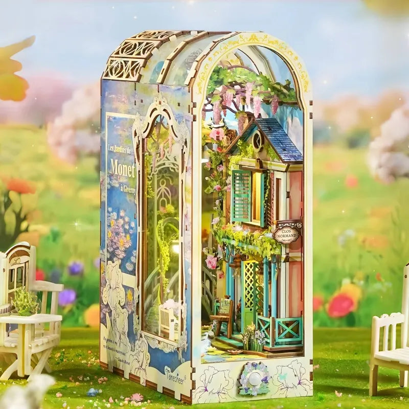 Le Jardin de Giverny · book nook amour, animaux miniature à construire · Nookora