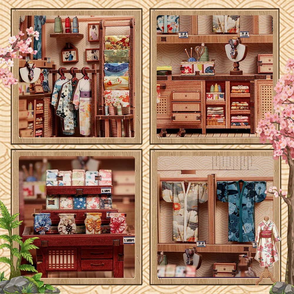 Book Nook - Le Magasin de Kimonos sous les Sakuras · book nook · Nookora