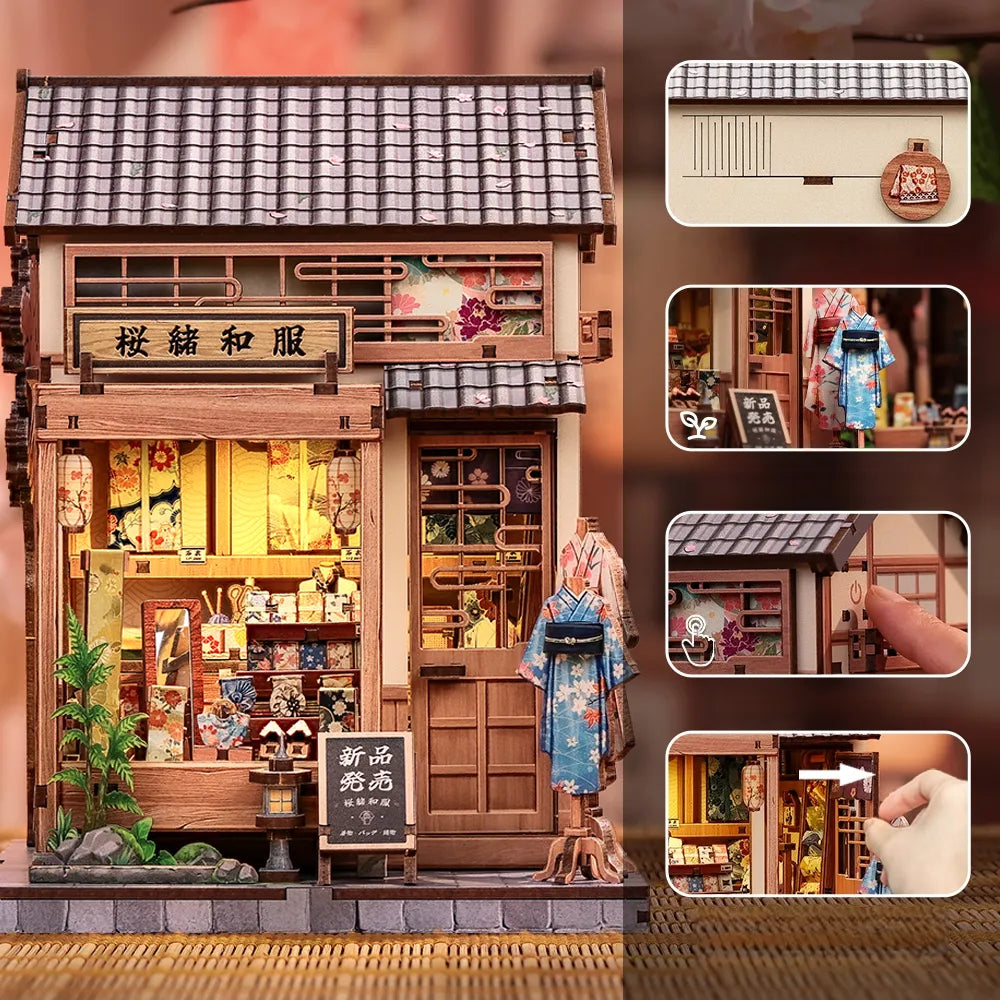 Book Nook - Le Magasin de Kimonos sous les Sakuras · book nook · Nookora