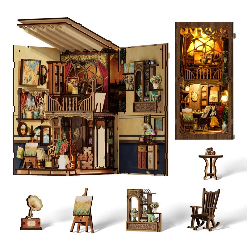Book Nook - Le Monde dans le Cadre · book nook · Nookora