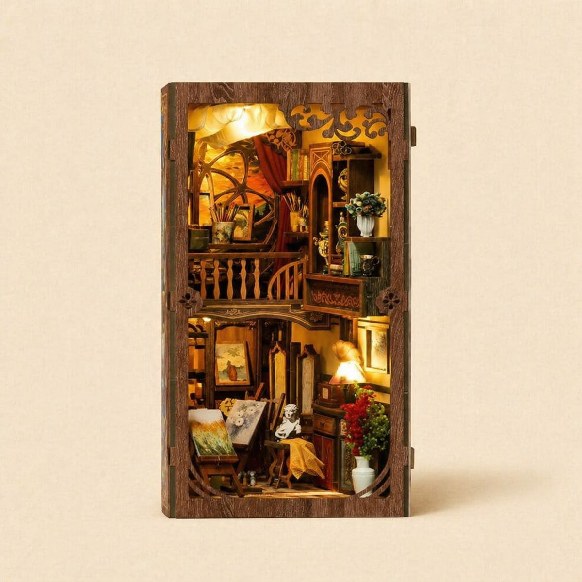 Book Nook - Le Monde dans le Cadre · book nook fantasy · packshot premium · Nookora