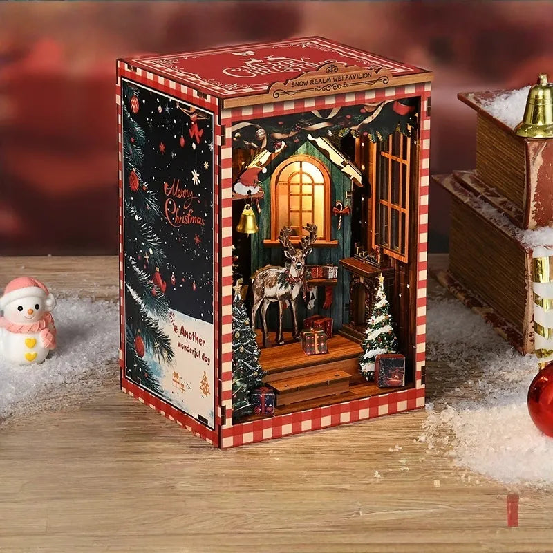 Le Pavillon du Royaume des Neiges · kit book nook asie, astronomie · Nookora atelier français