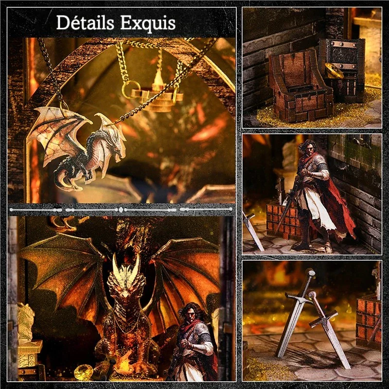 Book Nook - Le Repaire du Dragon · book nook · Nookora