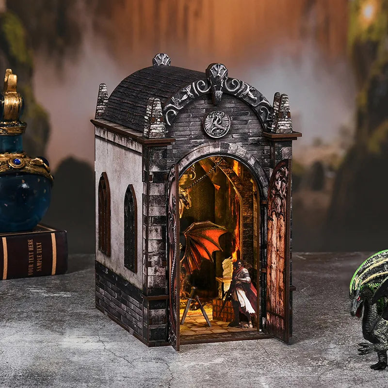 Book Nook - Le Repaire du Dragon · book nook · Nookora