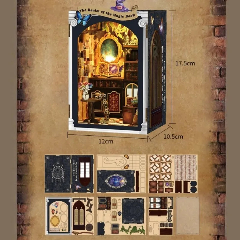Le Royaume du Livre Magique · kit book nook asie, astronomie · Nookora atelier français