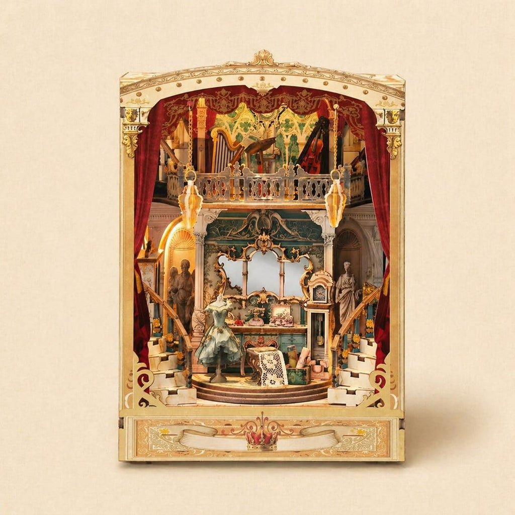 Book Nook - Le Théâtre Onirique · book nook musique · packshot premium · Nookora