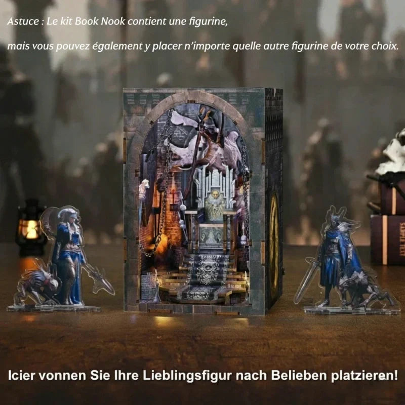 Le Trône d'Os · kit book nook fantasy, medieval · Nookora atelier français