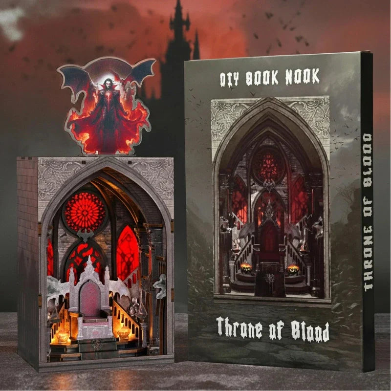 Le Trône de Sang · kit book nook astronomie, bibliotheque · Nookora atelier français